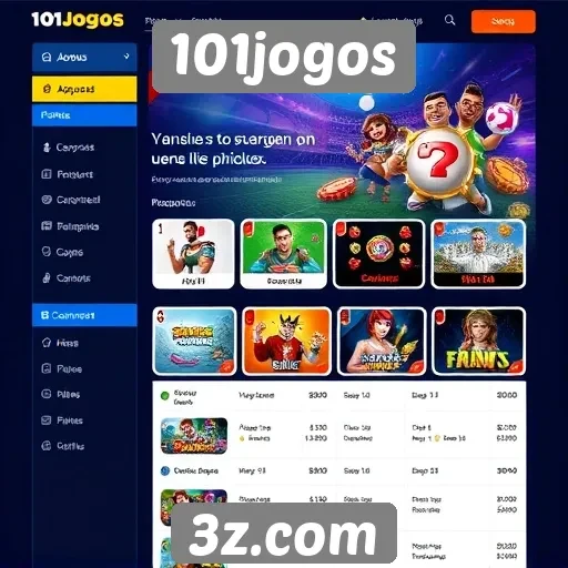Explorando a interface de usuário do 101jogos